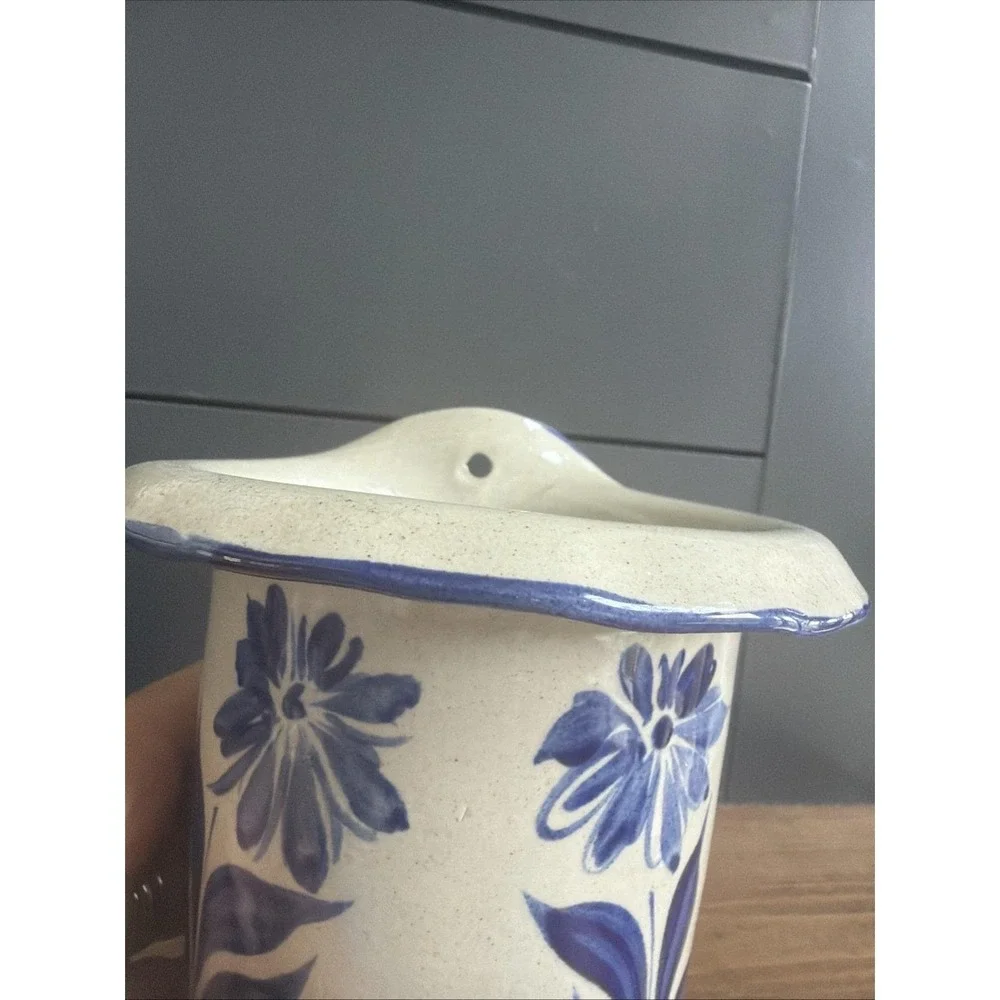 Williamsburg Pottery Stoneware Crock/Vase/Candle Keeper 2000 - 5